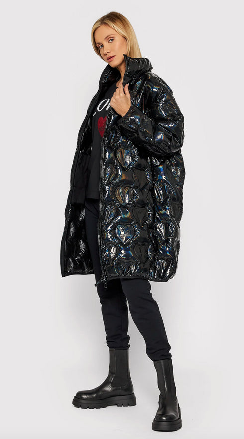 Love Moschino Black Polyester Jackets & Coat